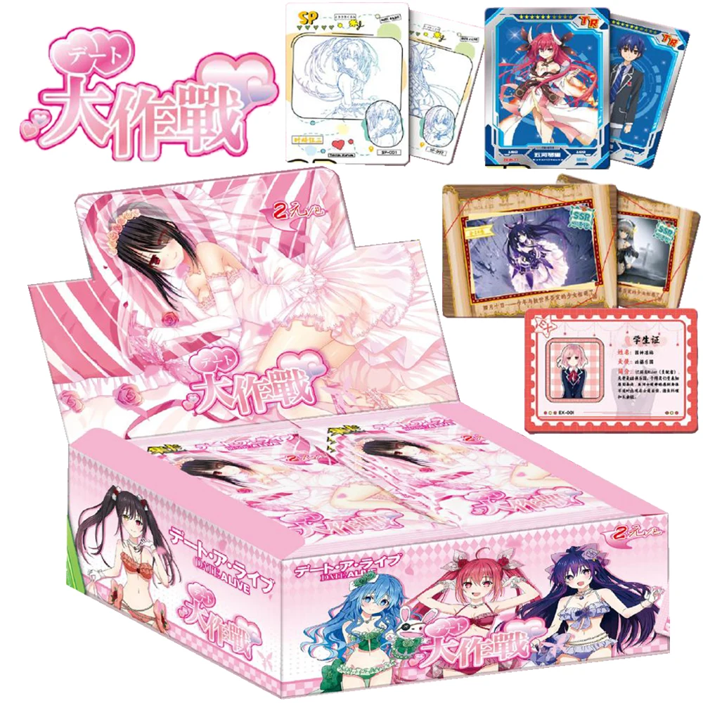 Wholesale DATE A LIVE Card For Children Exquisite Laser Flash Card Tokisaki Kurumi Rare Limited Game Collection Card Table Kids