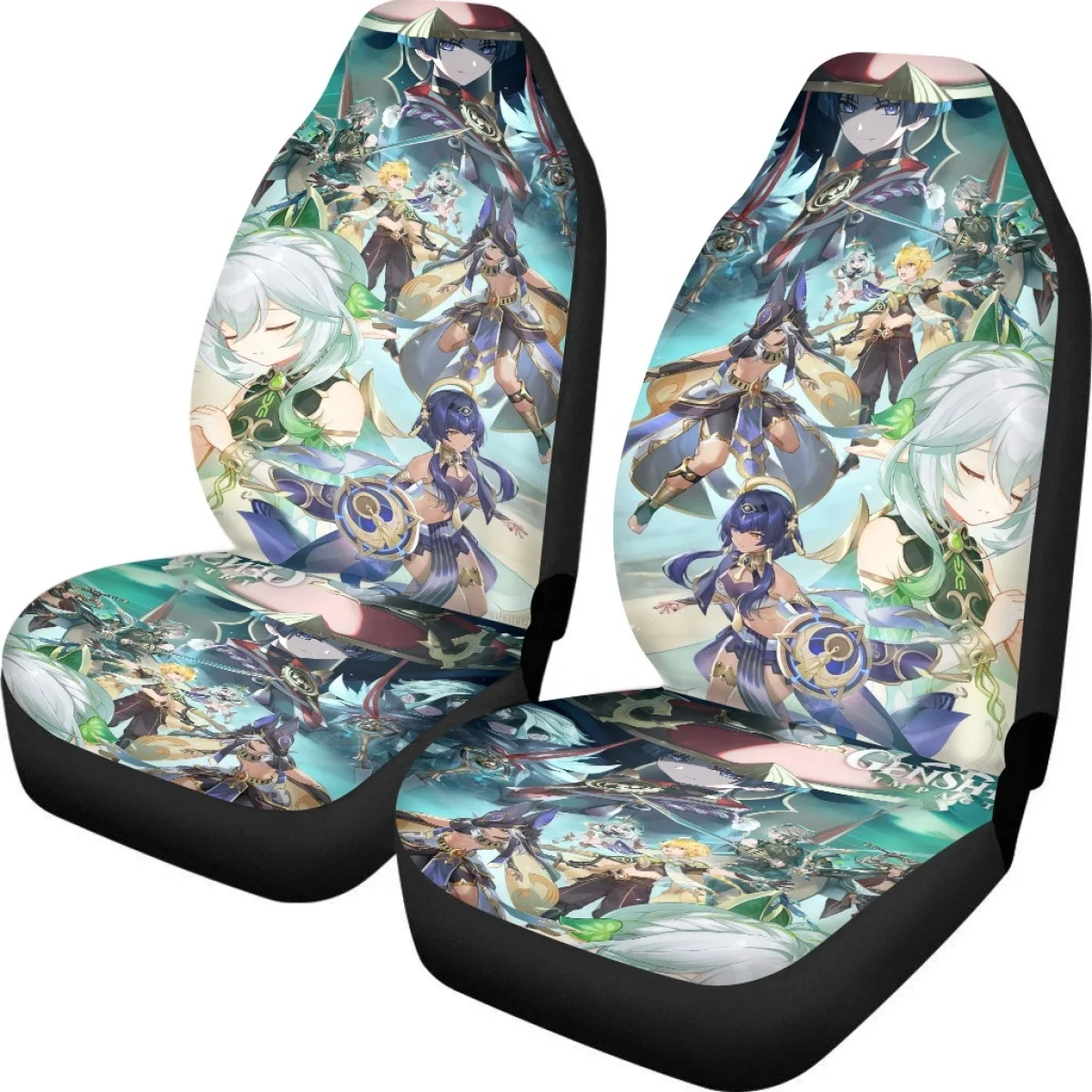 Anime Genshin 3D Pattern Universal Car Accessories Car Seat Cushion Cover Style Comfortable Vehicle Seat Covers Easy to Install