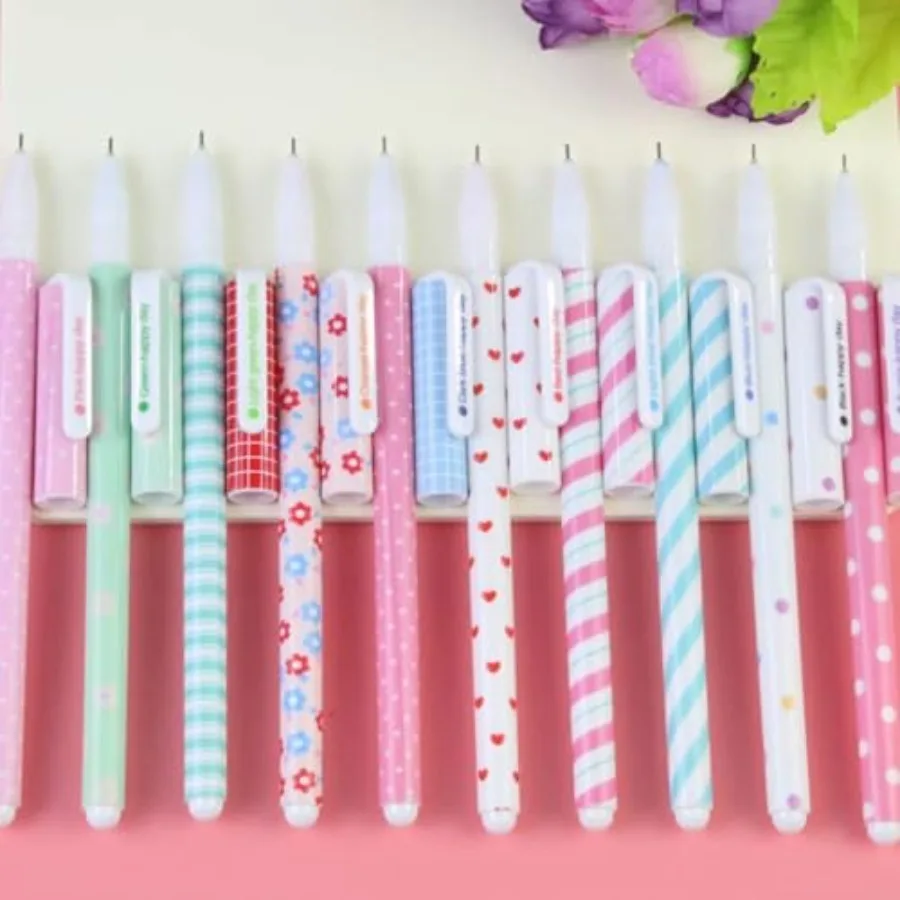 أقلام ملونة لطيفة أقلام حبر جل ملونة أقلام متعددة الألوان للكتابة على شكل كرة دوارة أقلام ذات نقطة دقيقة للطلاب المحملة #4