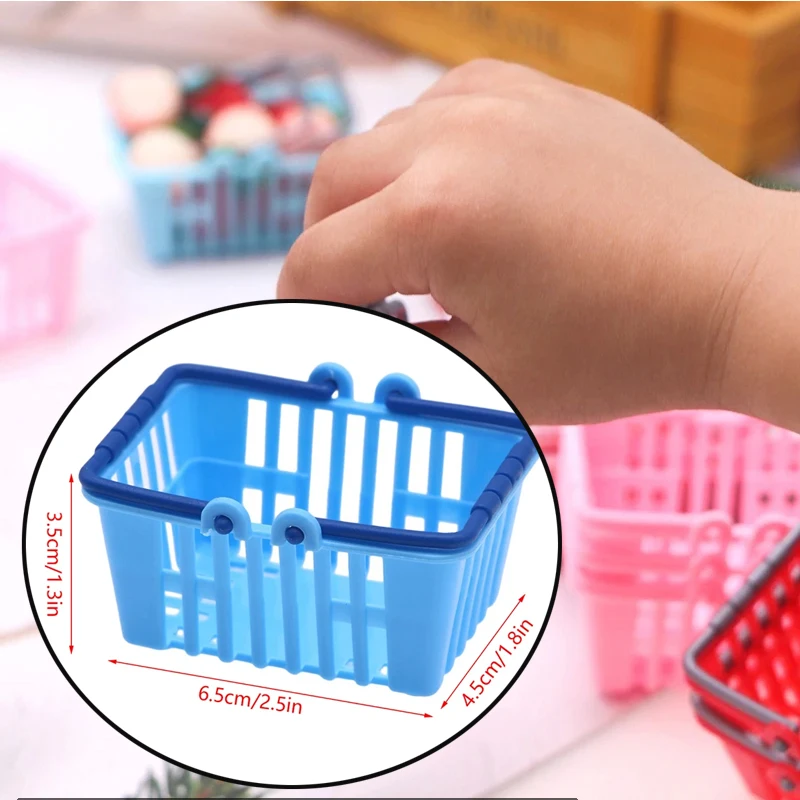 5 pièces 1:12 jouet maison de poupée accessoires maison de poupée Miniature supermarché panier alimentaire panier modèle cuisine décor