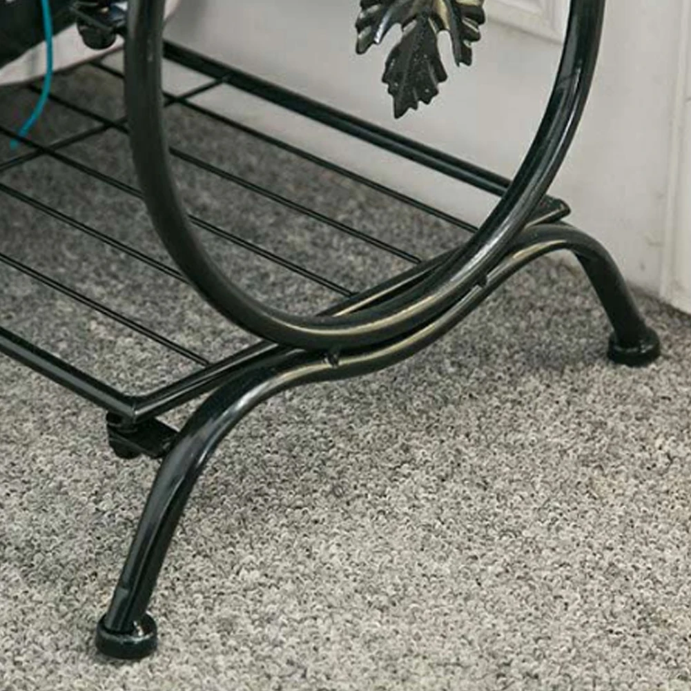 Voltsify White Metal 4 Tier S-Shape Shoe Rack, 60cm W X 30cm D X 70cm H