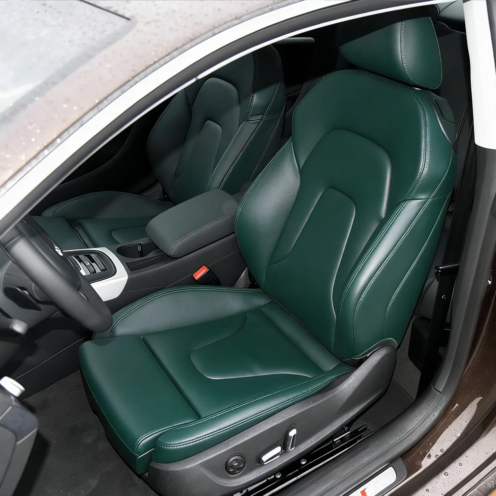 

Custom Car Seat Cover For Audi A5 Coupe 2009 2010 2011 2012 2013 2014 2015 2016 PU Leather Seat Cushion full set Car Seat Cover