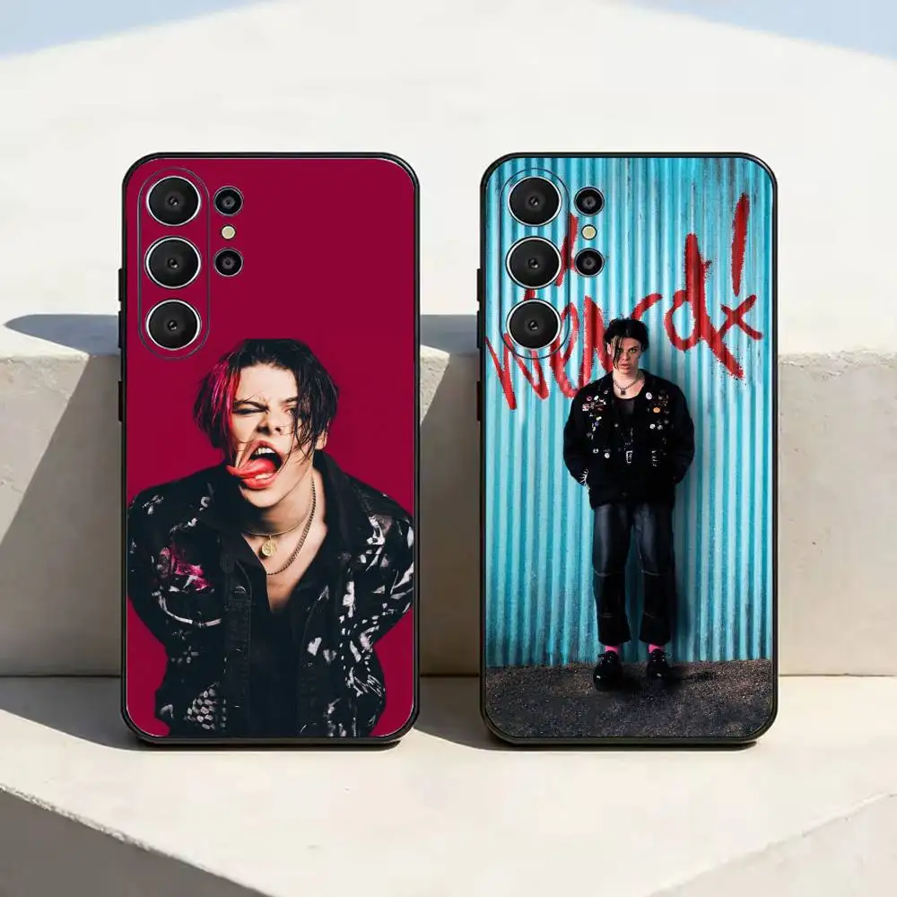 S-Singer Y-Yungblud Gift Phone Case Black Silicone Soft For Samsung S25,S24,S21,S22,S23,S30,Ultra,S20,Plus,Fe,Lite