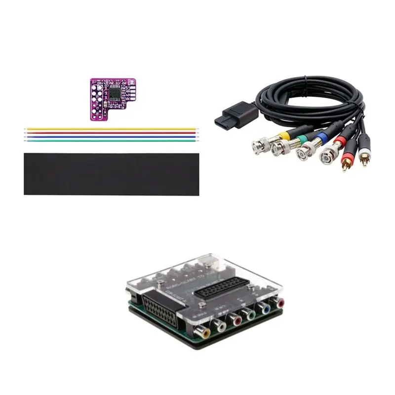 

N64 RGB MOD+SCART/RGBS-конвертер видео в YCBCR/S+RGB-кабель для консолей N64 NTSC, RGB-модуль для 64 NTSC