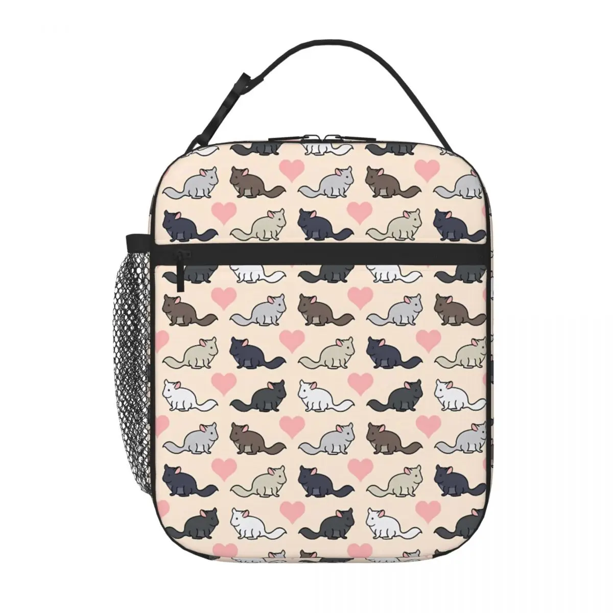 Bestselling Chinchilla Love Plain Design Large Lunch Bag Roadside Stop Insulated Snack Tote