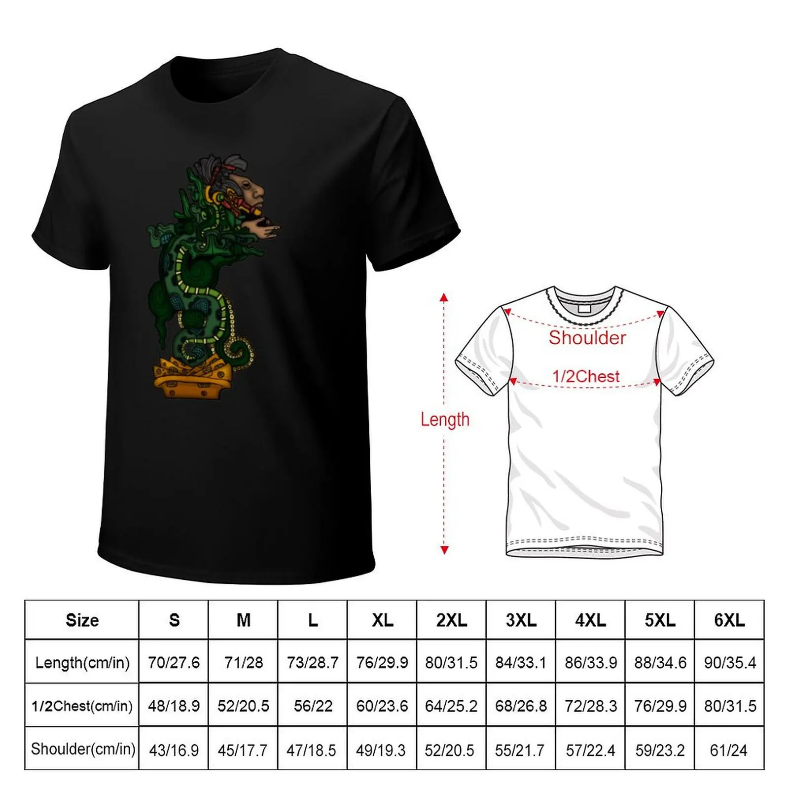 Mayan Serpent God T-Shirt man graphic t shirt T-Shirt
