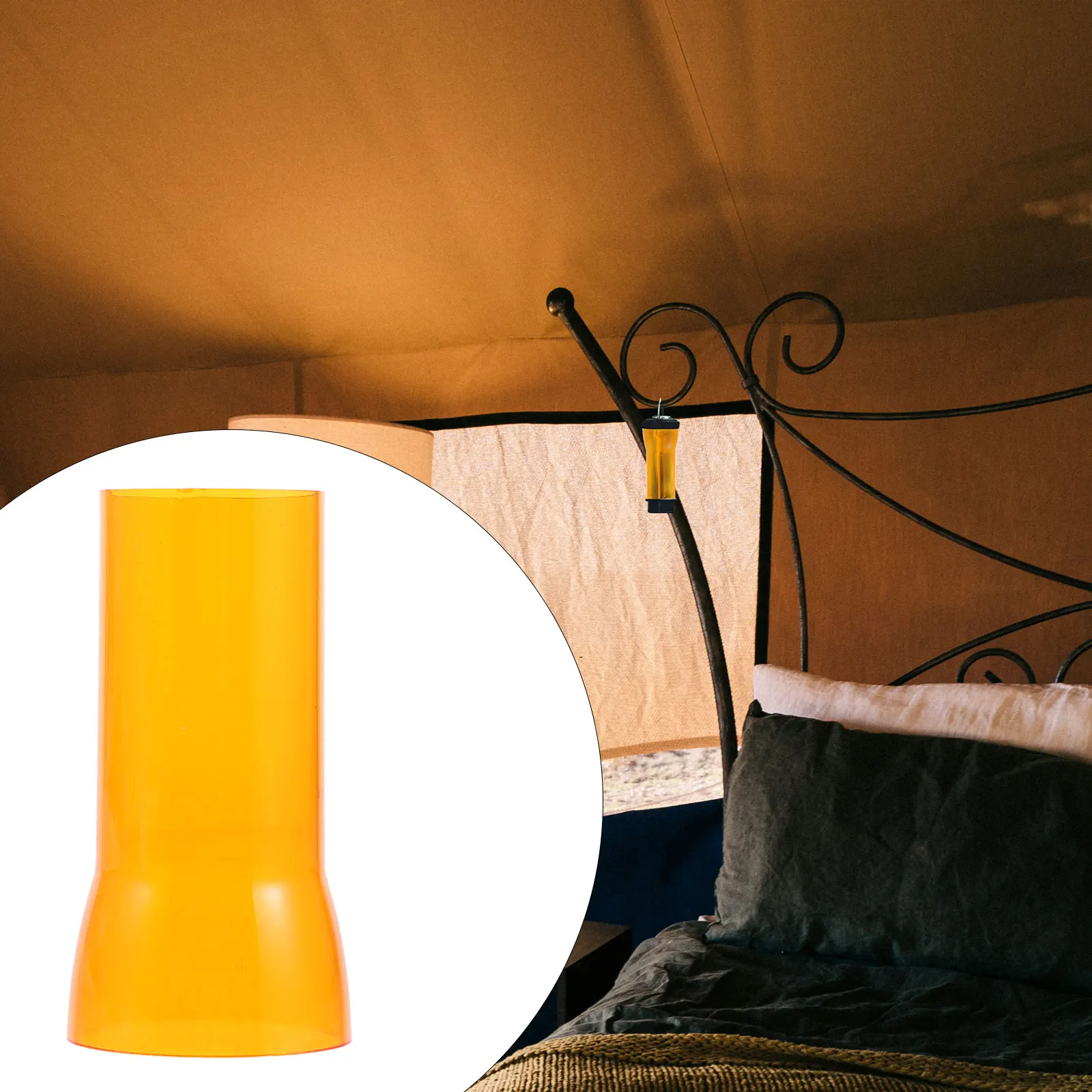 

Amber Lampshade for Mosquito Lamp Durable Plastic Camping Lantern Replacement Soft Light Cover Lamp Shade Light Shade