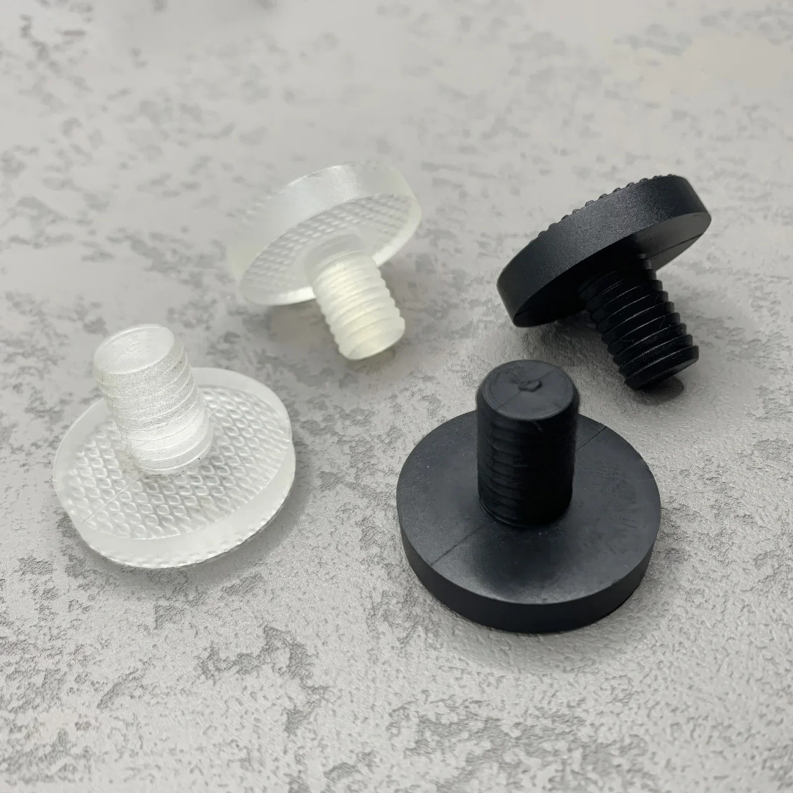 10/20pcs Rubber Furniture Embedded Bumper Screw Stems φ17 φ22 φ35 Transparent Black Anti-collision Chest Table Foot Chair Leg image 5