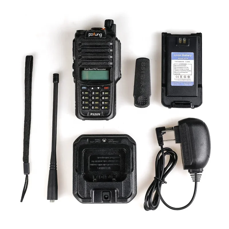 

Baofeng Pofung P52UV Dual Band Waterproof and Dustproof Ham Two Way Radio Baofeng Uv9r Interphone Handheld Walkie Talkie
