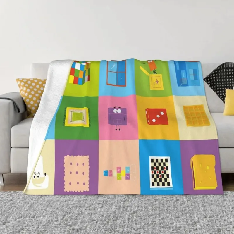 

Ask Baby Blankets Cartoon Plaid Sofa Cover Flannel Summer Anime Super Soft Throw Blankets for Home Office Bedspread