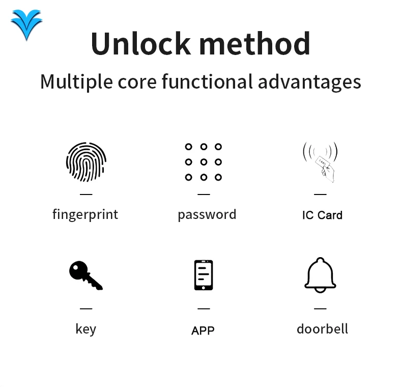 QLEUNG Smart locks S819 tuya ttlock app control unlocking with fingerprint password card and Key digital wifi door Lock