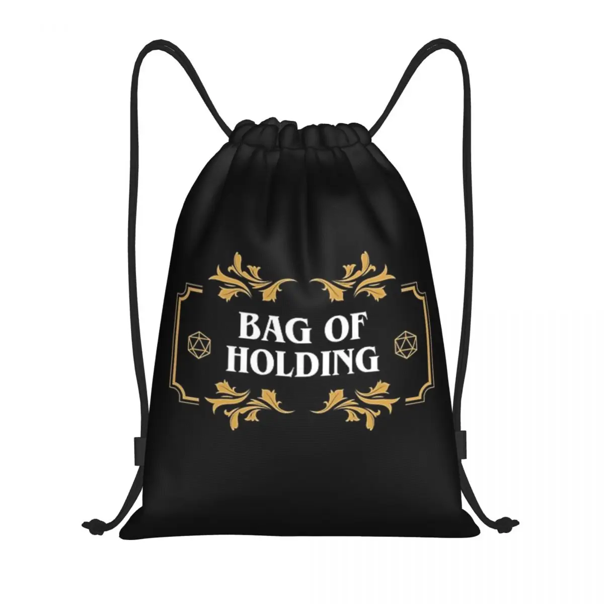 

Bag Of Holding Dice Container D20 Master Tabletop RPG Addict Sports Drawstring Backpack Sport Fitness Travel Outdoor Sackpack