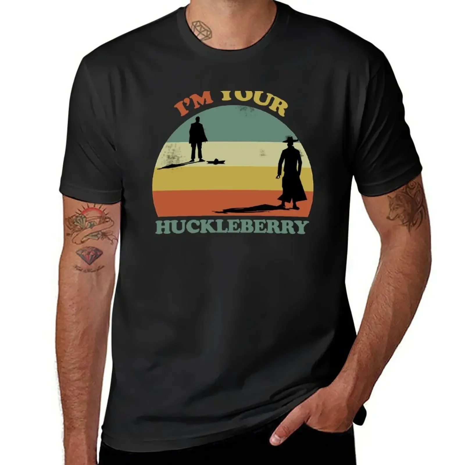 

I'm Your Huckleberry Vintage Cowboy Say When T-Shirt sweat aesthetic clothes mens graphic t-shirts big and tall