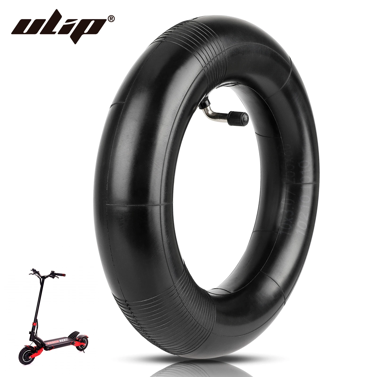 Ulip 10Inch 10x3/255x80 Reinforced Inner Tube With Bent 45/90 Degree For Zero 10x/Kugoo M4 PRO Scooter & 90/65-6.5 80/65-6 Tires