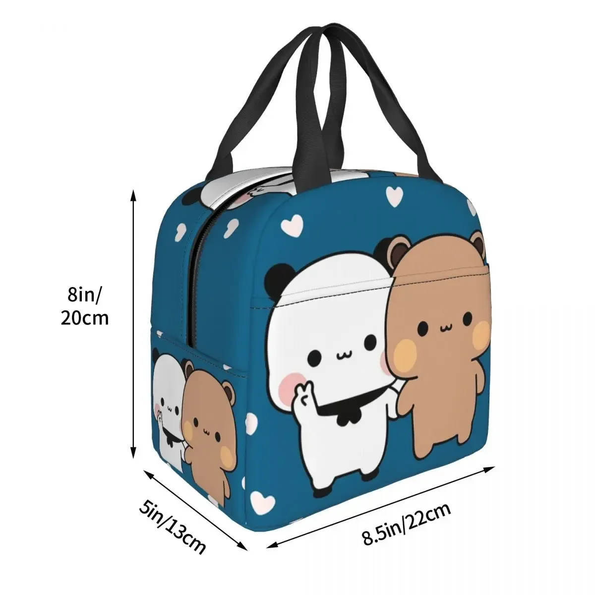 Peach And Goma Bubu Dudu Balloon Insulated Lunch Bags Resuable Picnic Bags Thermal Cooler Lunch Box Lunch Tote for Woman Work