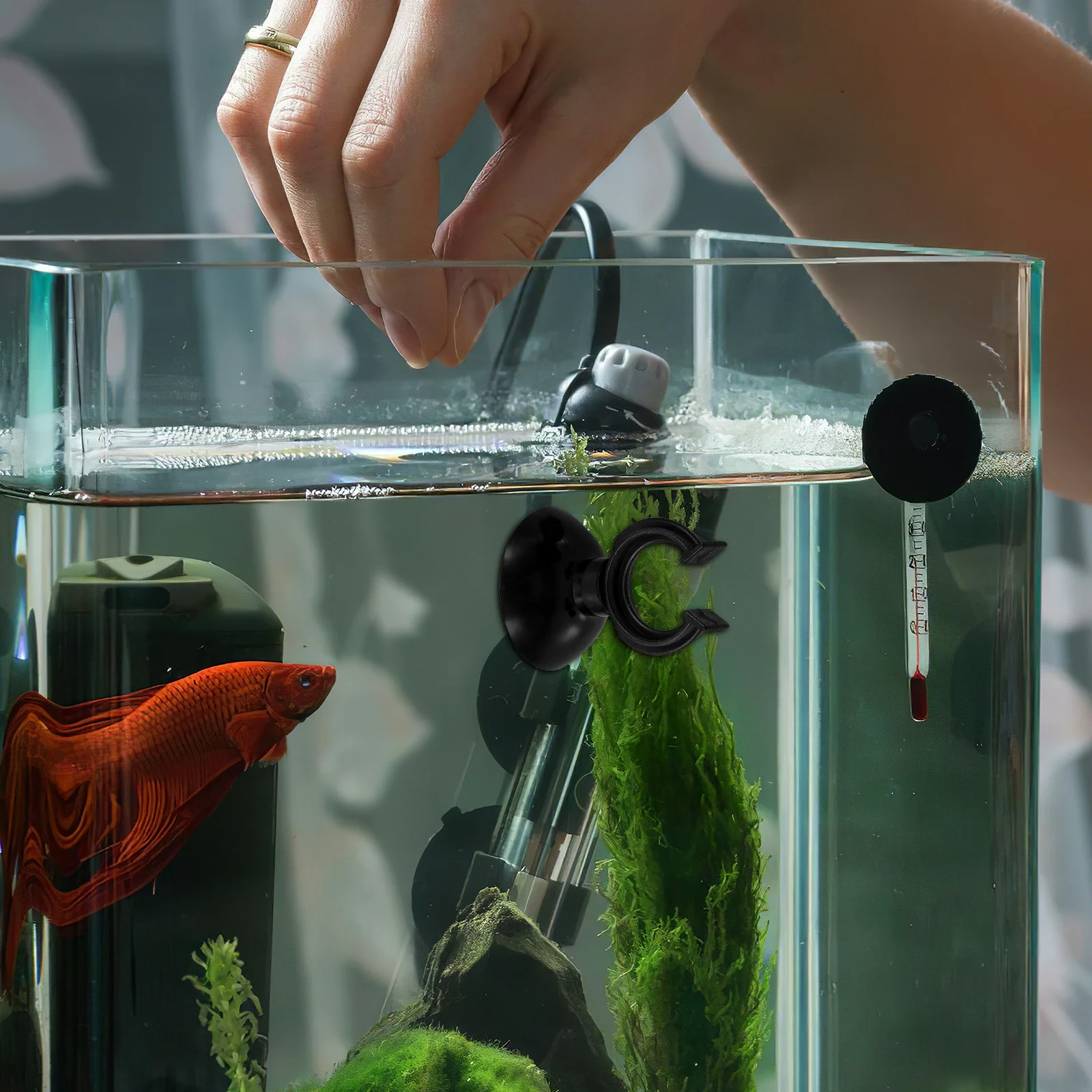

28Pcs Suction Cup Aquarium Heater Clips Fish Tank Heating Rod Mounts Transparent Durable Suction Holders for Aquarium Equipment
