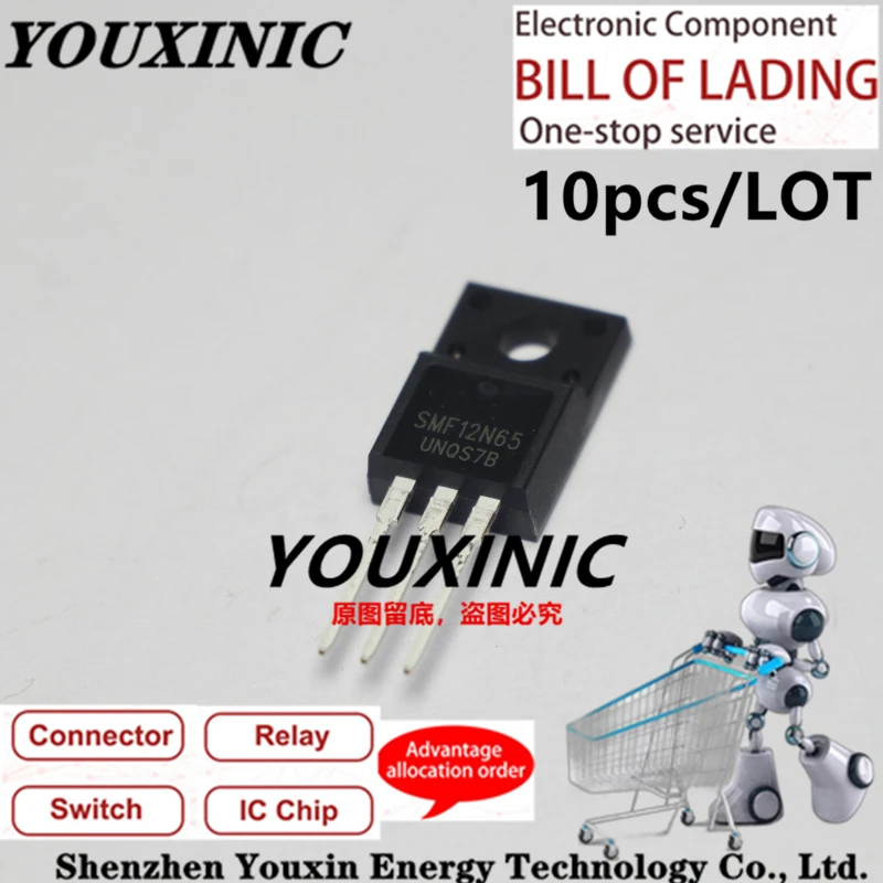 YOUXINIC  2022+  100% New Original    SMF12N65  12N65   TO-220F  N-channel MOS FET 650V 12A