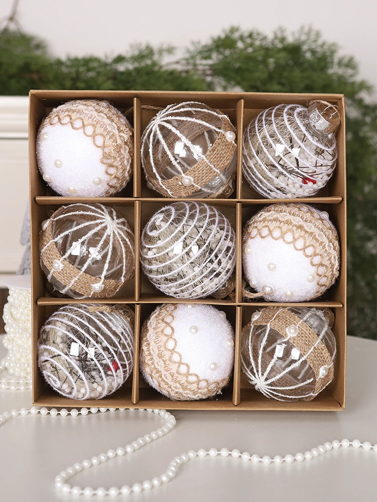 

8CM acrylic transparent color painting for Christmas decoration