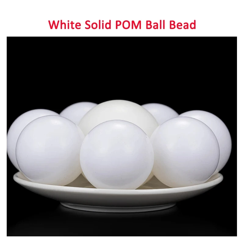 1-100PCS White Solid POM Plastic Ball Diameter 2/3/4/4.5/5/6/6.35/6.95/7/8/9/10~50.8mm Bearings Rolling Bead Polyoxymethylene