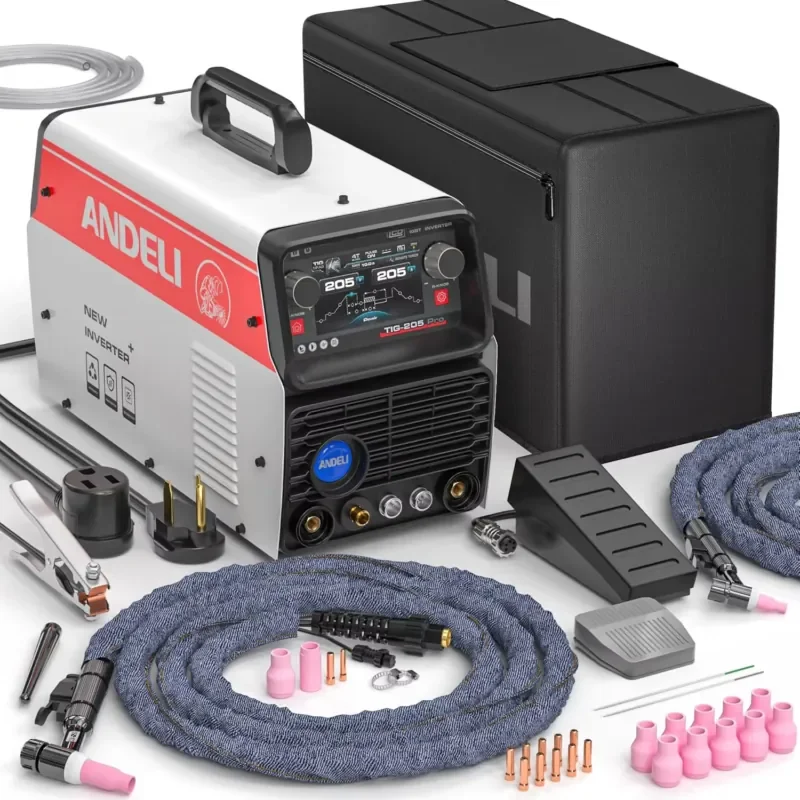 【2026 High Quality】 ANDELI LCD Smart Tig-250 Pro 9 in 1 AC DC HF TIG Pulse Cold MMA Multifunctional Aluminium TIG Welding
