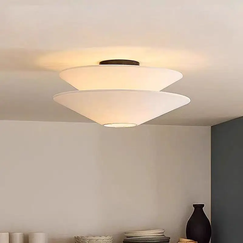 Nordic seagull fabric pendant light fabric lampshade bedroom living room bar dining room pendant light Japanese home decoration