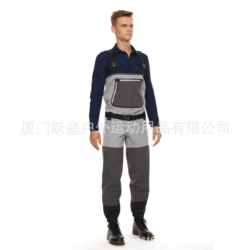 Waterproof Breathable Wearproof Fly Fishing Waders, Durable Outdoor Sports Wading Trousers