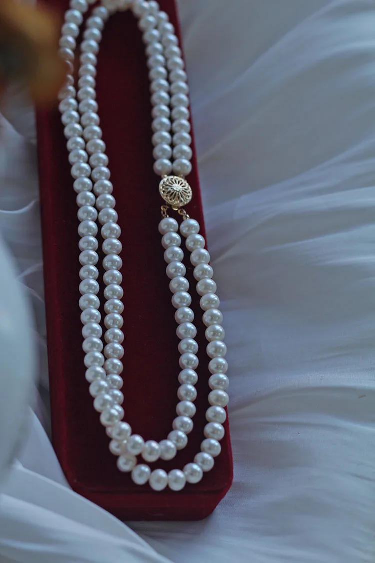 

Timeless Real Natural AAA Akoya Real Natural White Pearl Bracelet 40cm 45cm Anniversary Birthday Wedding Gift