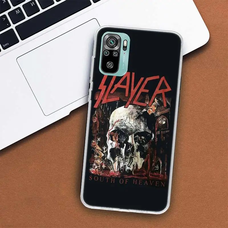 Slayer Heavy Metal Rock Band Phone Case For Xiaomi Redmi Note 13 Pro Plus 5G Cover 12 12C 10X 10C 10A 9 10 9T 9C 9A 8A 8 7A 7 6A