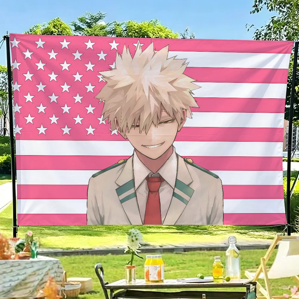 Anime My H-Hero A-Academias-S Flagge für Gartenparty, Wohnzimmer, Zuhause, Wanddekoration, Banner, Schlafzimmer, Outdoor-Wandteppich – Detail 11