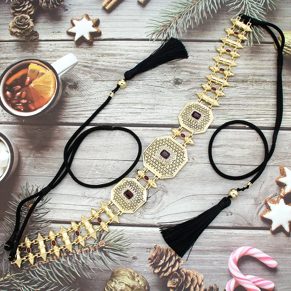 المغرب الزفاف حزام الزفاف شرابات اليد حبل للنساء الخصر سلسلة شرابة العروس حزام المجوهرات