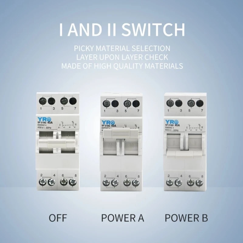 High-performance Double Power Manual Transfer-Switch Interlocked Circuit-Breaker Interlock-Switch Quick Fixing Durable