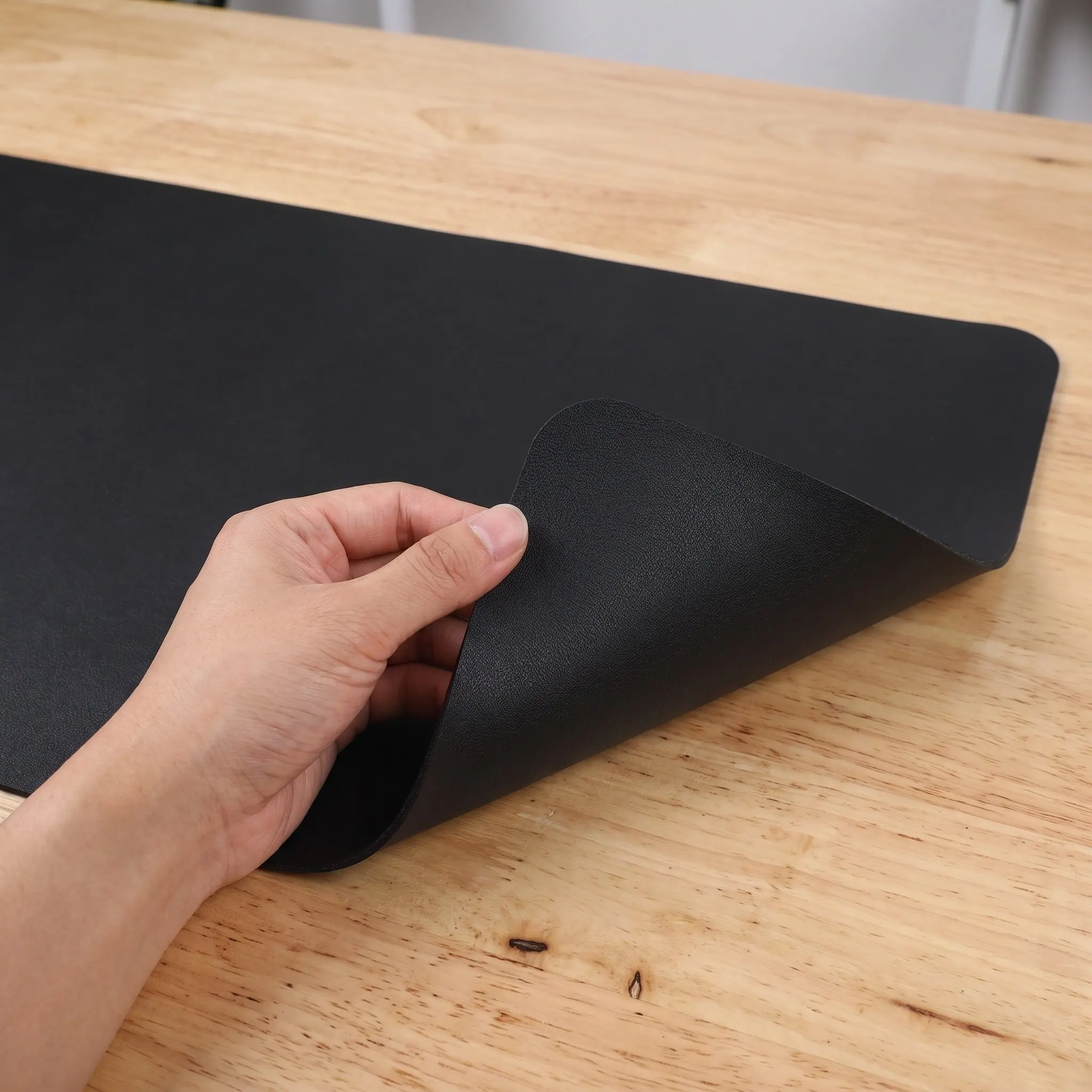 Foldable Manicure Table Mat Black Nail Double Sided Arm for Beginners Makeup Artist