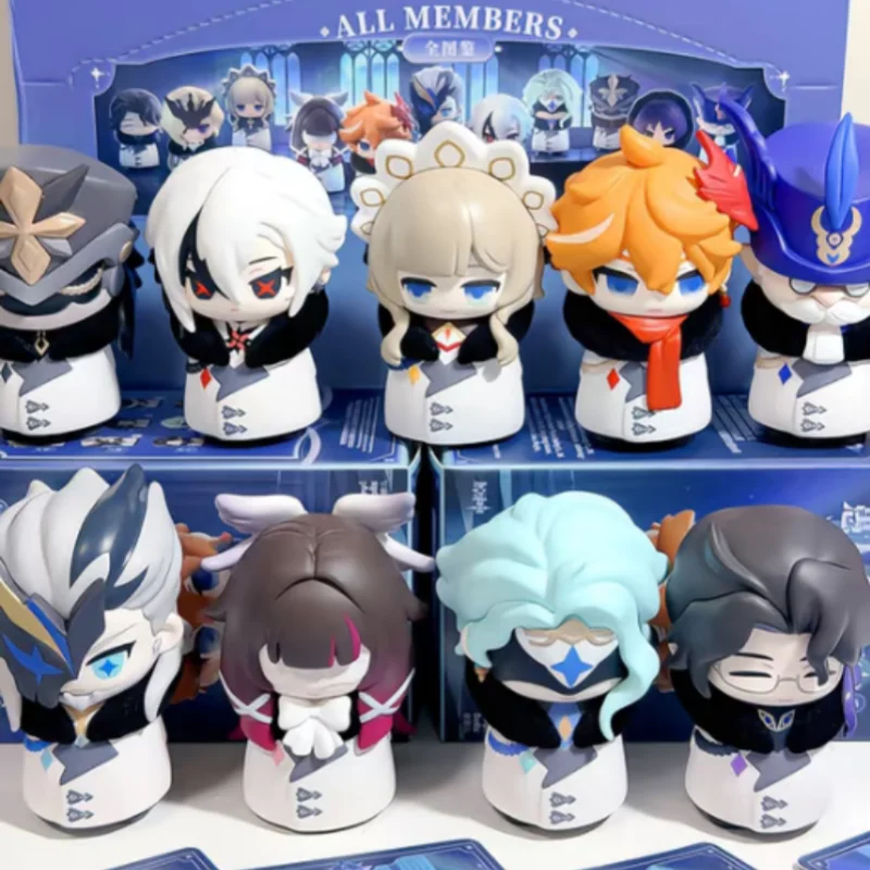 Oryginalna figurka Genshin Fatui Harbinger Blind Box Mihoyo, dekoracja na biurko, model zabawka, prezent świąteczny, nowa pudełko z niespodzianką