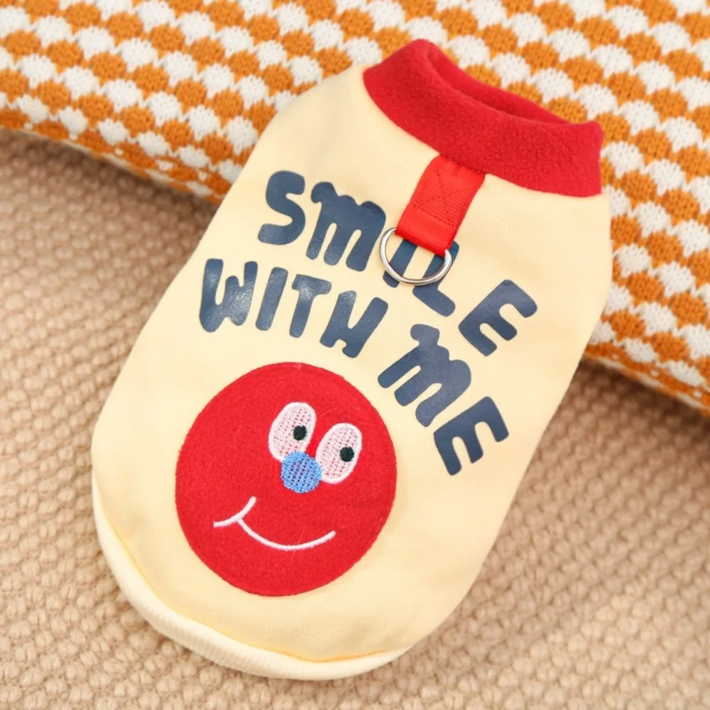 Cozy Outfit Cartoon Pattern Adorable Dog Vest Warm Soft Pet Sweater Breathable Cozy Puppy Pullover Cats Dogs