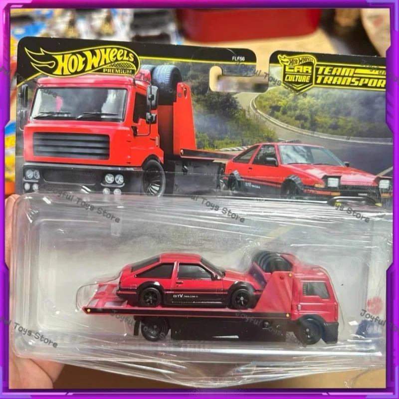 

Hot Wheels Team Transport Set Премиум-автомобиль Культурные игрушки Литой под давлением 1/64 Hauler автомобиля Сверхвысокоскоростной автомобиль Ae86 Модель автомобиля для мальчика Подарок