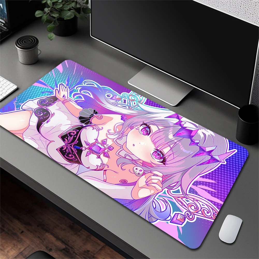 لطيف مثير Kawaii أنيمي الفتيات سيليكون الألعاب ماوس الوسادة حافة كبيرة قفل لوحة المفاتيح لوحة الماوس لوحة المفاتيح المضادة للانزلاق الجدول حصيرة