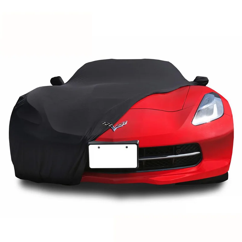 Custom Logo Dustproof Full Car Cover Soft Stretch Elastic Indoor Car Cover Spandex Washable anti-wrinkle