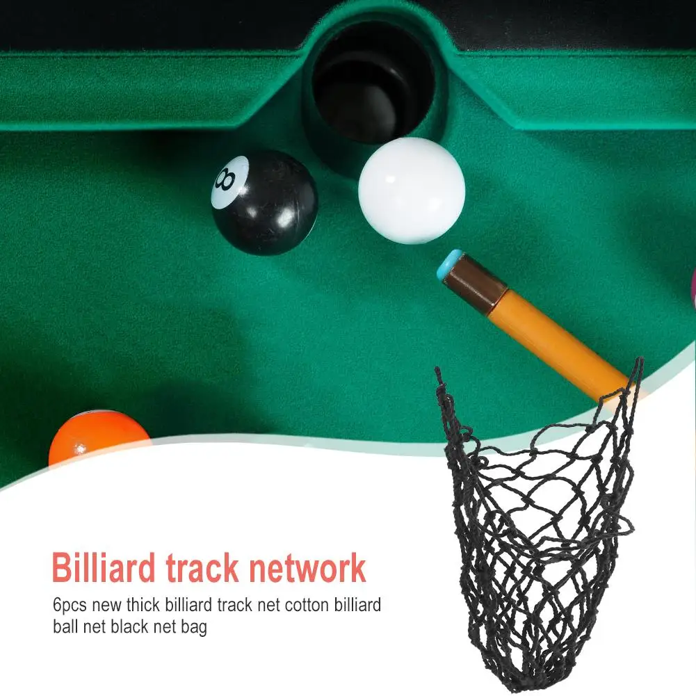 6 Pcs Billiards Net Pocket Pool Table Net Bag Long Service Life Pool  Mesh Bag Billiards Mesh Pocket for Billiards