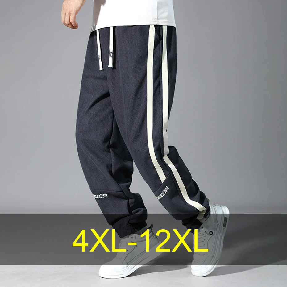 

Jogger Pants Men Plus Size 12XL Sweatpants Fashion Casual Joggers Male Big Size 12XL Stretch Waist Trousers