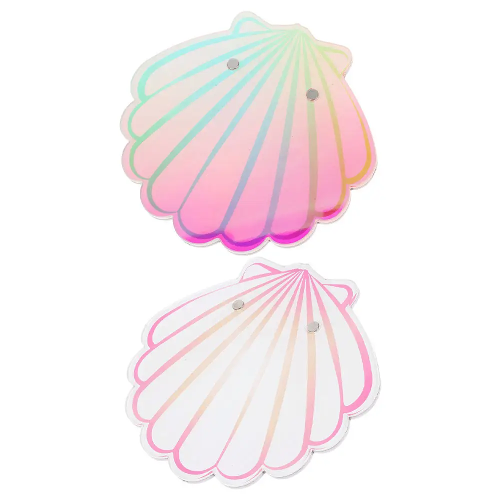 

Набор из 2 акриловых поддонов для наращивания ресниц в форме ракушки, портативный органайзер для хранения накладных ресниц для профессионального салона