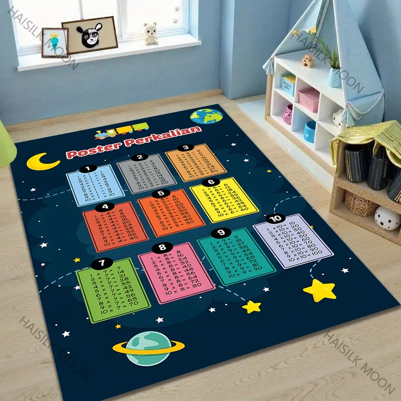 

1PC Multiplication Table Printed Carpet,Rug for Room Sofa Bed Beside,Childrens Room Area Activities Four Seasons Mat,Great Gifts