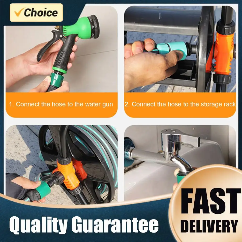 

Water Pipe Storage Rack Multi-Purpose Single Arm Pipe Coiler Watering Hose Winding Reel for Home Garage Hose Storage