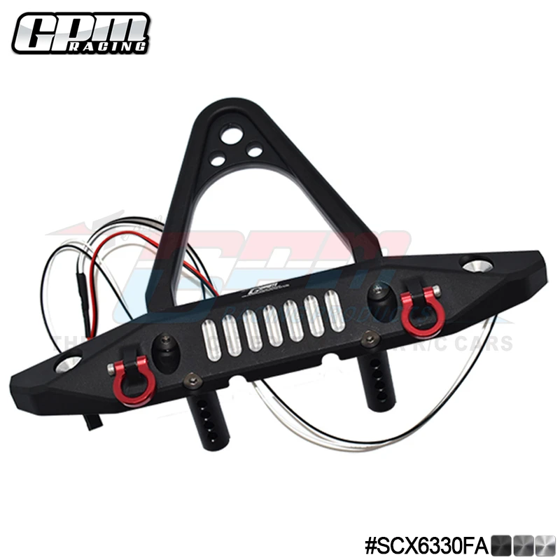 GPM Alu Front Bumper With D-Rings (Spiked Design) For AXIAL 1/6 SCX6