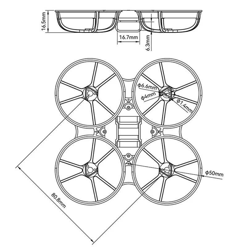 BETAFPV Meteor75 Pro FPV Drone Frame KIT Meteor 75 Brushless Whoop FPV Quadcopter Drone