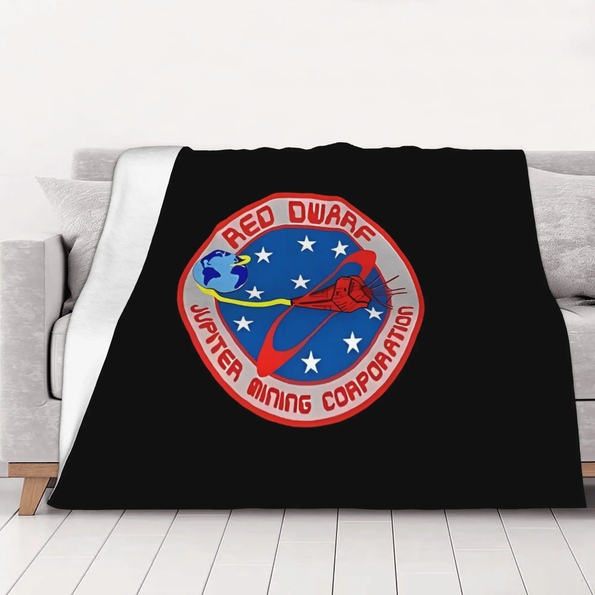 1PC Crew Patch  Red Dwarf home room decorations Winter Blankets for Adults Bedding Home Interior Sofa Knee