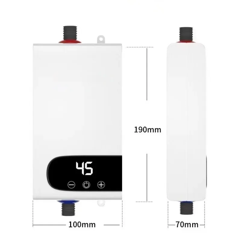 Calentador de agua eléctrico instantáneo, función de memoria, conversión de frecuencia, máquina de calentamiento de agua de temperatura constante, 220V, 4500W
