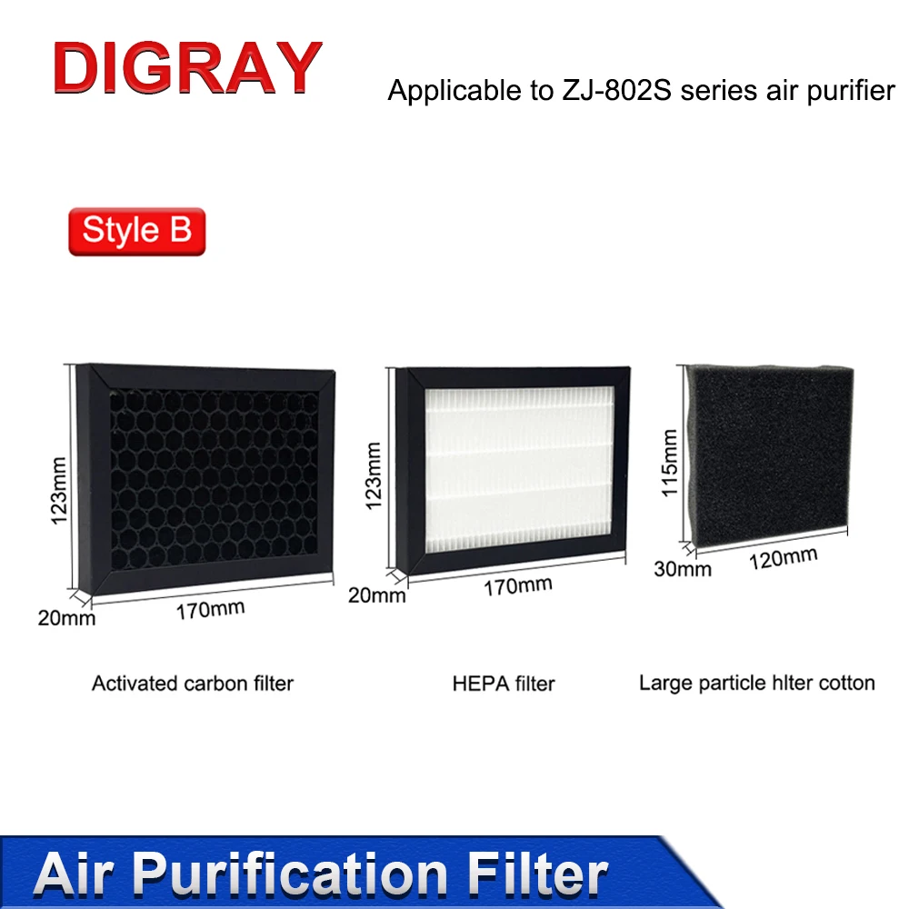 DIGRAY ZJ-802S Portable Solder Fume Purifier Filter Element Filter Cotton Replacement Solder Fume Absorber Smoke Eliminator