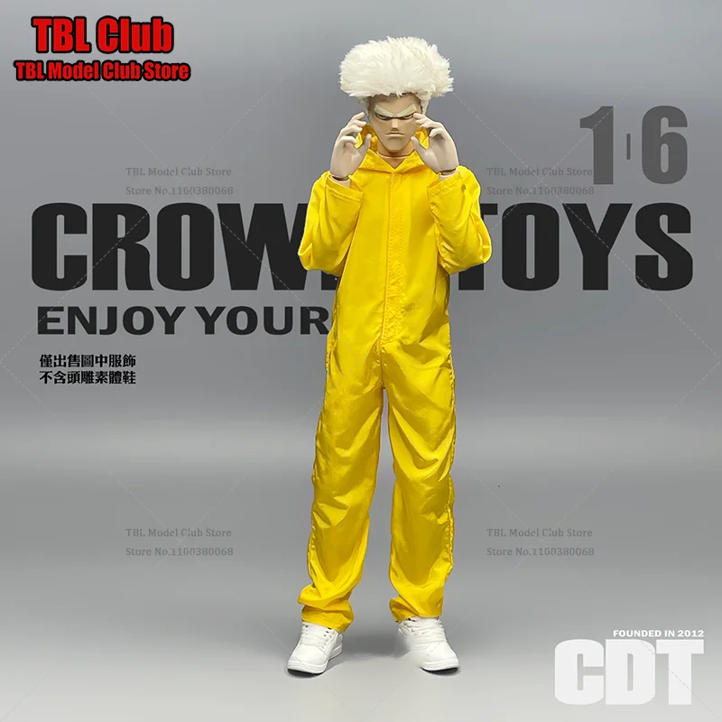 

CROWDHTOYS 1/6 Scale Male Clothes Yellow Long Sleeves Coverall Protective Clothing Jumpsuit For 12-inch Action Figure Soldier