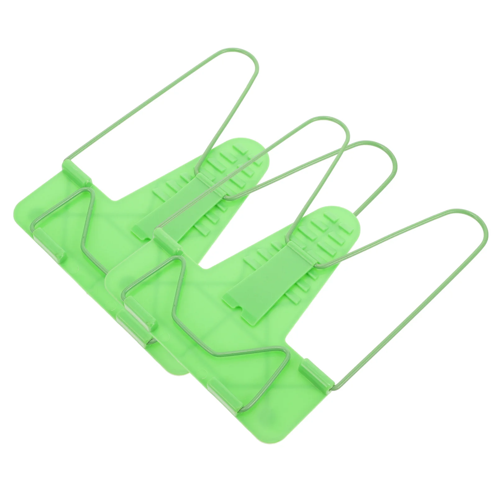 2Pcs Multi-Purpose Book Stand Reading Bracket Ergonomic Design Prevents Myopia Suitable for Home Office Library Reading Green