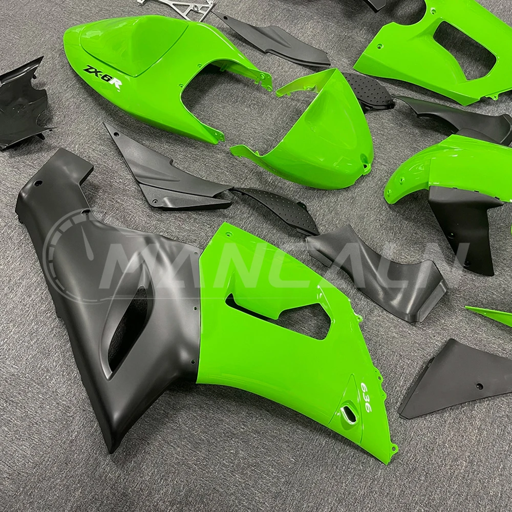 Motorcycle Fairing Kit for KAWASAKI ZX6R ZX-6R ZX-636 2005 2006 Bodywork Set High Quality ABS Injection New Green